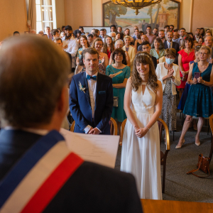 Photo d'une cérémonie de mariage à la mairie